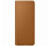 Samsung Galaxy Z Fold3 5G Leather Flip Cover, gyári bőr flip tok, barna, EF-FF926