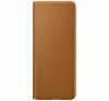 Samsung Galaxy Z Fold3 5G Leather Flip Cover, gyári bőr flip tok, barna, EF-FF926