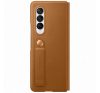 Samsung Galaxy Z Fold3 5G Leather Flip Cover, gyári bőr flip tok, barna, EF-FF926