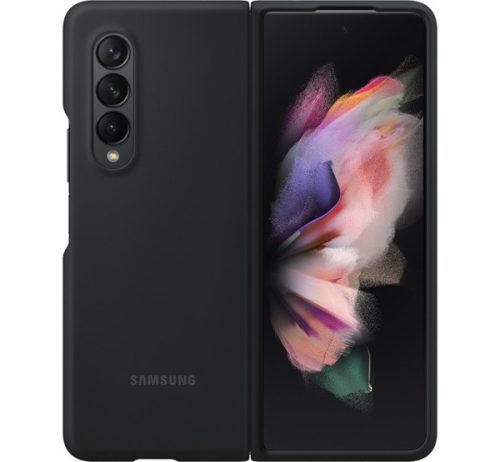 Samsung Galaxy Z Fold3 Silicone Cover, gyári szilikon tok, fekete, EF-PF926