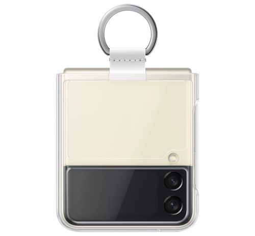 Samsung Galaxy Z Flip3 Clear Cover with Ring, gyári szilikon tok gyűrűvel, átlátszó, EF-QF711