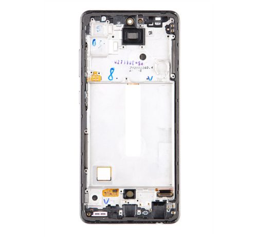 Samsung Galaxy A52 LTE/5G kompatibilis LCD modul kerettel, OEM jellegű, király fekete
