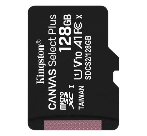 Kingston Canvas Select Plus microSDXC 128GB (Class 10), UHS-I memóriakártya adapter nélkül (SDCS2/128GBSP)
