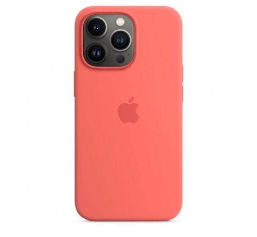 Apple iPhone 13 Pro MagSafe-rögzítésű szilikon tok, pomelópink