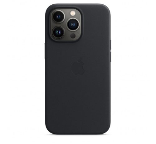 Apple iPhone 13 Pro MagSafe-rögzítésű bőr tok, éjfekete