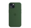 Apple iPhone 13 MagSafe-rögzítésű szilikon tok, rétzöld