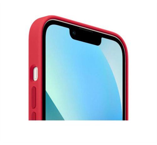 Apple iPhone 13 mini MagSafe-rögzítésű szilikon tok, piros (PRODUCT)RED