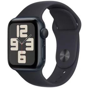   Bemutató készülék, Apple Watch SE (v2) okosóra, 44mm, Fekete alumínium, fekete szíj