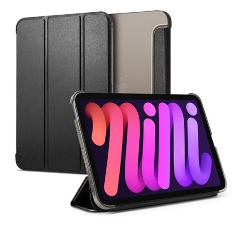 Spigen Smart Fold Apple iPad Mini 6 oldalra nyíló tok, fekete