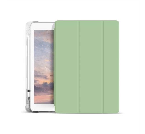 Xprotector Smart Book flip tok pencil tartóval, és átlátszó hátlappal Apple iPad 10,2" (2019), mentazöld