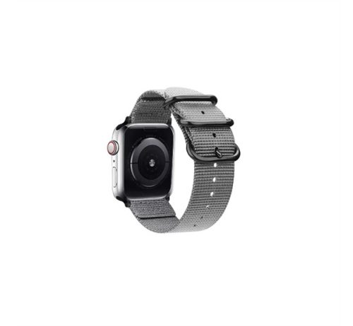 Xprotector szőtt műanyag szíj Apple Watch 38/40mm világos szürke
