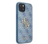 Guess PU 4G Metal Logo Apple iPhone 13 mini hátlap tok, kék