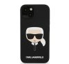 Karl Lagerfeld Head Liquid szilikon hátlap tok Apple iPhone 13 mini, fekete