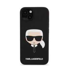   Karl Lagerfeld Head Liquid szilikon hátlap tok Apple iPhone 13 mini, fekete