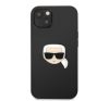 Karl Lagerfeld Head bőr hátlap tok Apple iPhone 13 mini, fekete