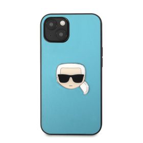   Karl Lagerfeld Head bőr hátlap tok Apple iPhone 13 mini, kék