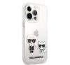 Karl Lagerfeld Karl and Choupette PC/TPU hátlap tok Apple iPhone 13 Pro Max, átlátszó