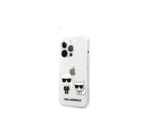 Karl Lagerfeld Karl and Choupette PC/TPU hátlap tok Apple iPhone 13 Pro, átlátszó