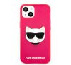 Karl Lagerfeld Choupette Head szilikon hátlap tok Apple iPhone 13, rózsaszín