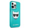 Karl Lagerfeld Choupette Head szilikon hátlap tok Apple iPhone 13 Pro, kék