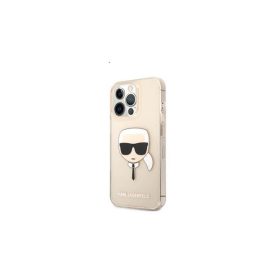   Karl Lagerfeld Head Full Glitter szilikon hátlap tok Apple iPhone 13 Pro, arany