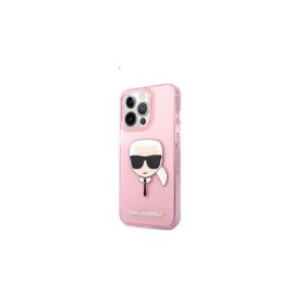   Karl Lagerfeld Head Full Glitter szilikon hátlap tok Apple iPhone 13 Pro Max, rózsaszín