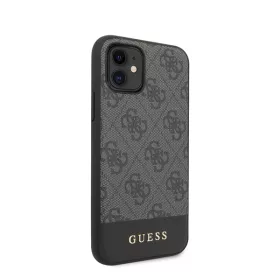   Guess 4G Stripe Apple iPhone 11 szilikon hátlap tok, szürke