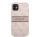 Guess PU 4G Printed Stripe Apple iPhone 11 hátlap tok, rózsaszín
