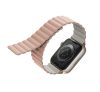 Uniq Revix mágneses szilikon szíj Apple Watch 38/40/41mm, rózsaszín/bézs