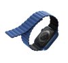 Uniq Revix mágneses szilikon szíj Apple Watch 42/44/45/49mm, kék/fekete