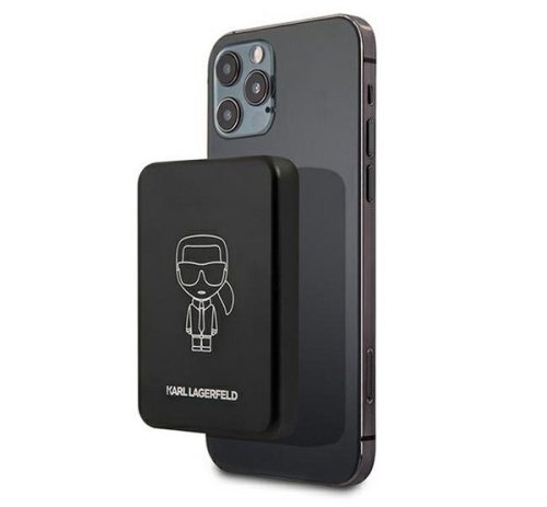 Karl Lagerfeld Magsafe Power bank / külső akkumulátor, 3000mAh Li-ion, fekete
