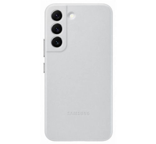 Samsung Galaxy S22 Leather Cover, gyári bőr tok, szürke, EF-VS901LJ