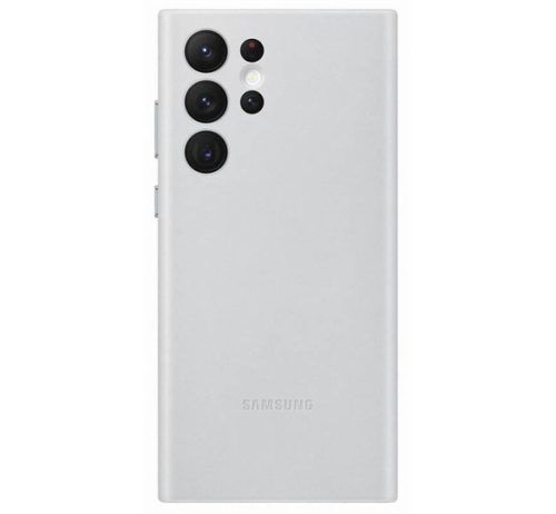 Samsung Galaxy S22 Ultra Leather Cover, gyári bőr tok, szürke, EF-VS908LJ