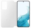 Samsung Galaxy S22 Clear View Cover, gyári flip tok, fehér, EF-ZS901CW