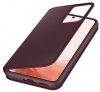 Samsung Galaxy S22 Clear View Cover, gyári flip tok, burgundi, EF-ZS901CE