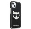 Karl Lagerfeld Choupette Head TPE szilikon hátlap tok Apple iPhone 13 mini, fekete
