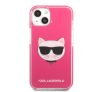 Karl Lagerfeld Choupette Head TPE szilikon hátlap tok Apple iPhone 13 mini, rózsaszín