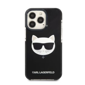   Karl Lagerfeld Choupette Head TPE szilikon hátlap tok Apple iPhone 13 Pro Max, fekete