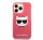 Karl Lagerfeld Choupette Head TPE szilikon hátlap tok Apple iPhone 13 Pro Max, rózsaszín