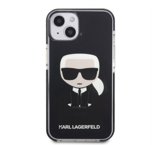Karl Lagerfeld Ikonik hátlap tok Apple iPhone 13, fekete