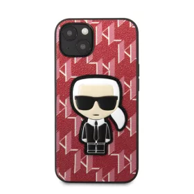   Karl Lagerfeld Monogram Ikonik hátlap tok Apple iPhone 13 mini, piros