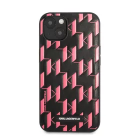   Karl Lagerfeld Monogram Plaque hátlap tok Apple iPhone 13, rózsaszín