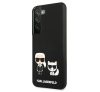 Karl Lagerfeld and Choupette Liquid szilikon hátlap tok Samsung Galaxy S22, fekete