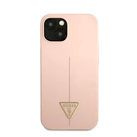   Guess Silicone Line Triangle Apple iPhone 13 mini hátlap tok, rószaszín