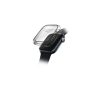 Uniq Garde Hybrid Apple Watch 41mm tok, tempered kijelző fóliával, fekete-átlátszó