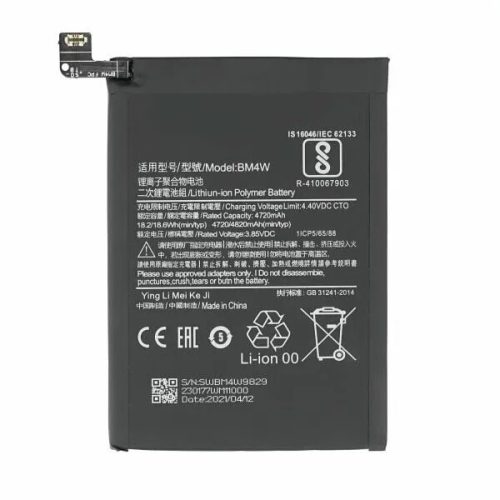 Xiaomi BM4W (Mi 10T Lite) kompatibilis akkumulátor 4820mAh Li-ion, OEM jellegű, Grade S