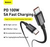 Baseus Superior USB-C / USB-C gyorstöltő töltő- és adatkábel, 1m, fekete