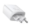 Baseus Compact gyorstöltő adapter 30W USB-C + 2XUSB-A, fehér