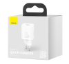 Baseus Super-Si hálózati gyorstöltő adapter USB-C, 20W, fehér