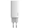 Baseus GaN2 Lite hálózati töltő adapter 65W USB-C + USB-A, fehér